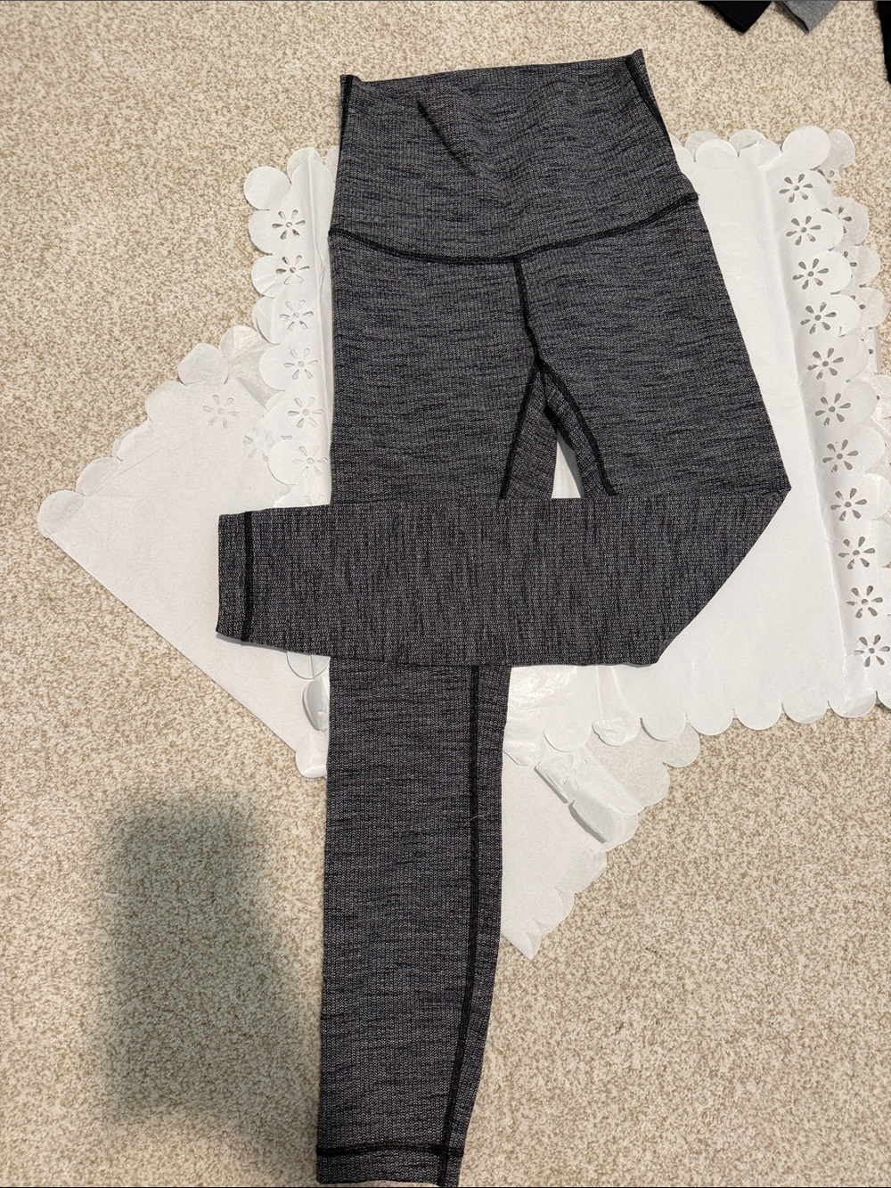 Lululemon Black/White Knit Leggings